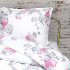 Jardin De Rose Printed Cotton Percale Duvet Set Mélange Home