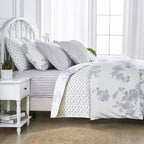 Jardin De Rose Printed Cotton Percale Duvet Set Mélange Home