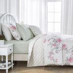 Jardin De Rose Printed Cotton Percale Duvet Set Mélange Home