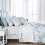 Jardin De Rose Printed Cotton Percale Duvet Set Mélange Home