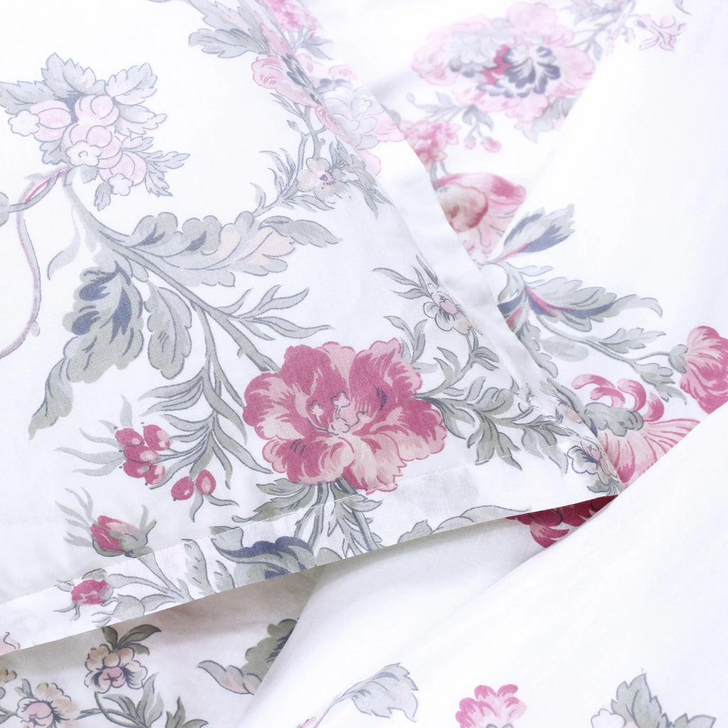 Jardin De Rose Printed Cotton Percale Duvet Set Mélange Home