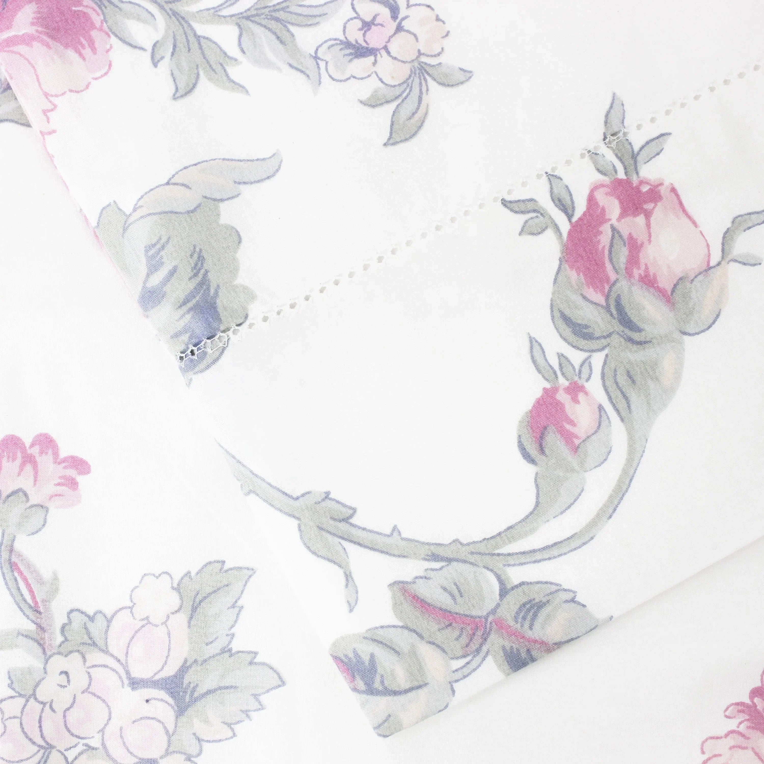 Jardin De Rose Printed Cotton Percale Sheet Set Mélange Home