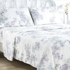 Jardin De Rose Printed Cotton Percale Sheet Set Mélange Home