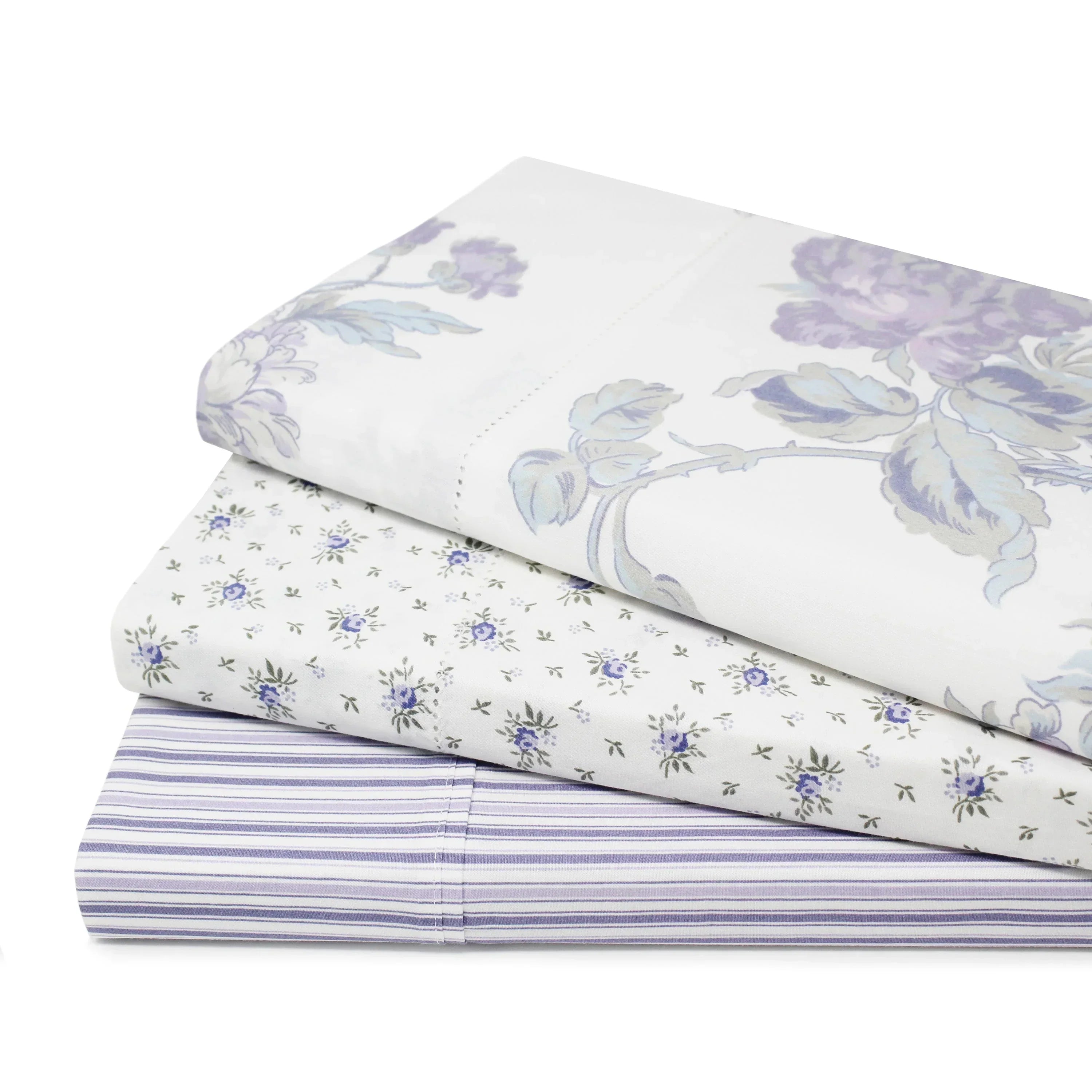 Jardin De Rose Printed Cotton Percale Sheet Set Mélange Home