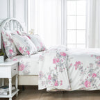 Jardin De Rose Printed Cotton Percale Sheet Set Mélange Home