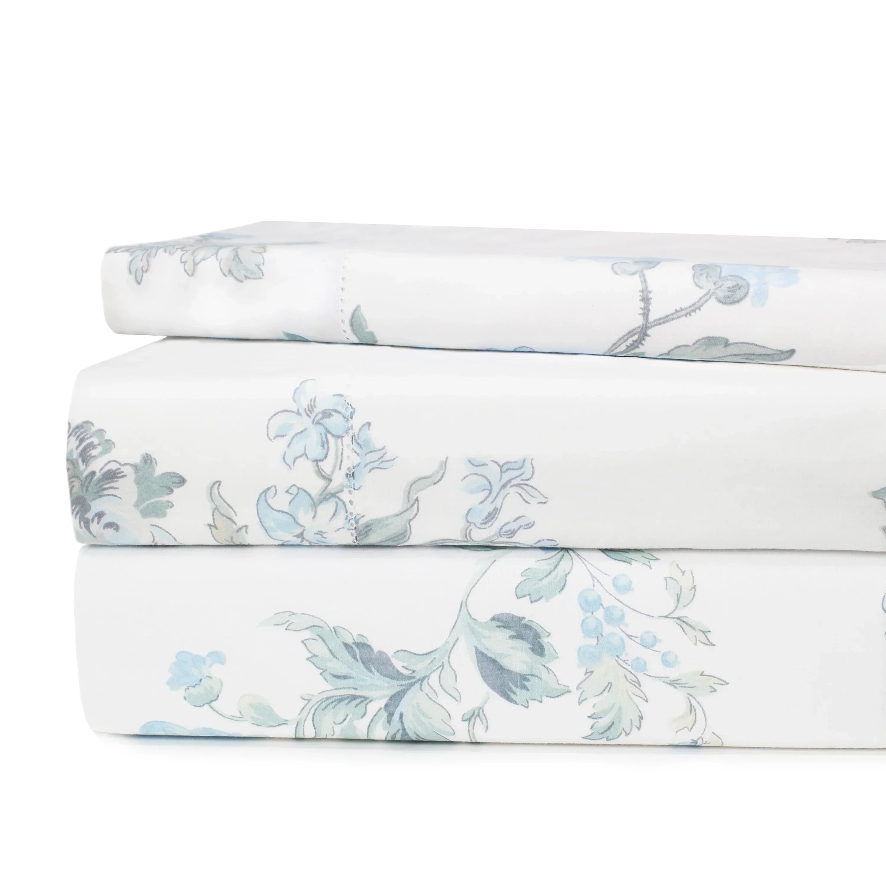 Jardin De Rose Printed Cotton Percale Sheet Set Mélange Home