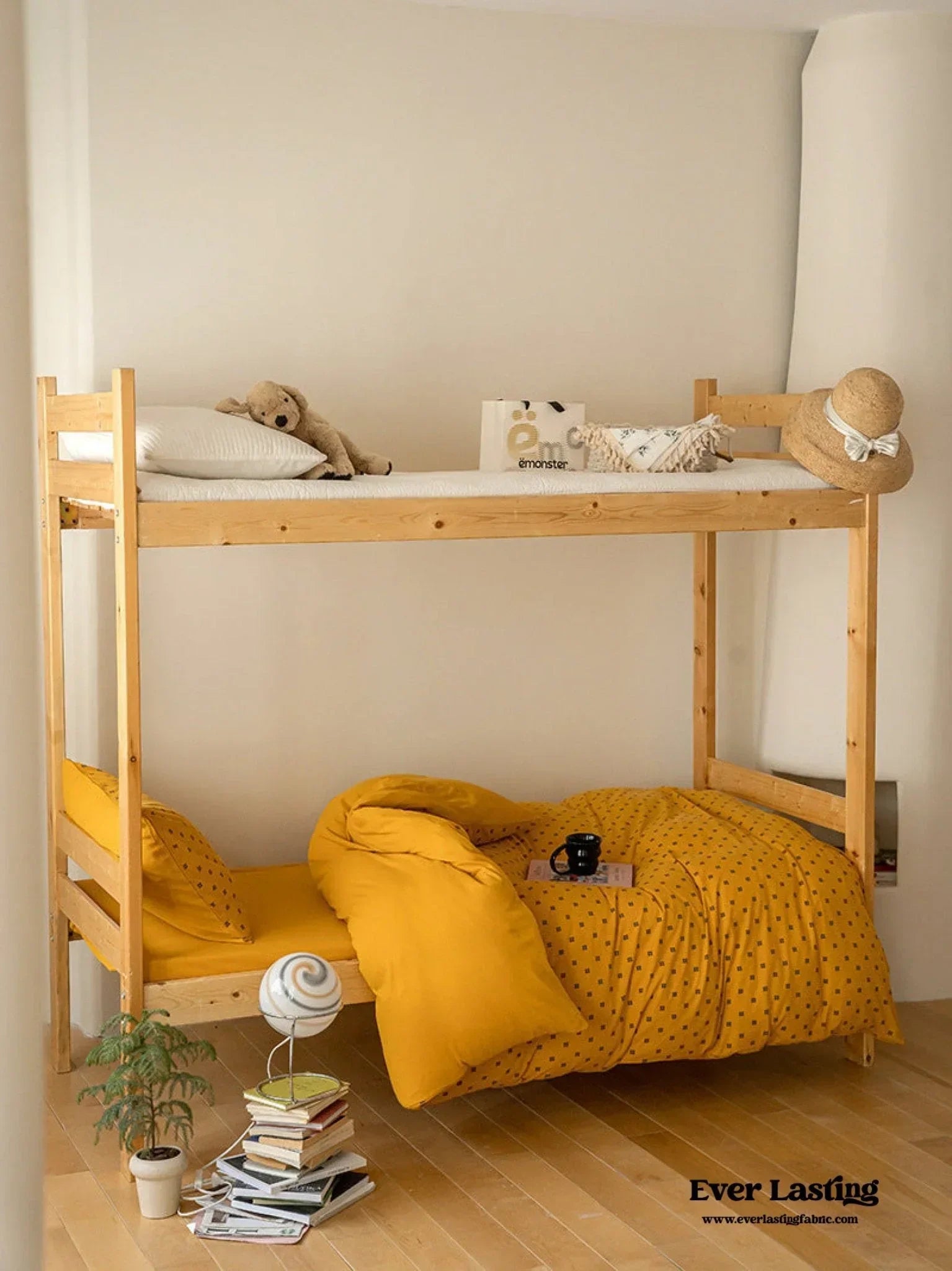 Jersey Knit Boho Twin Dorm Bedding Set / Burnt Orange Ever Lasting