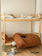 Jersey Knit Boho Twin Dorm Bedding Set / Burnt Orange Ever Lasting