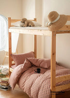 Jersey Knit Boho Twin Dorm Bedding Set / Burnt Orange Ever Lasting
