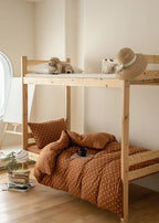 Jersey Knit Boho Twin Dorm Bedding Set / Burnt Orange Ever Lasting