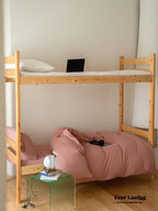 Jersey Knit Boho Twin Dorm Bedding Set / Burnt Orange Ever Lasting