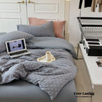 Jersey Knit Dotted Bedding Set / Pink Ever Lasting