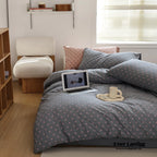 Jersey Knit Dotted Bedding Set / Pink Ever Lasting