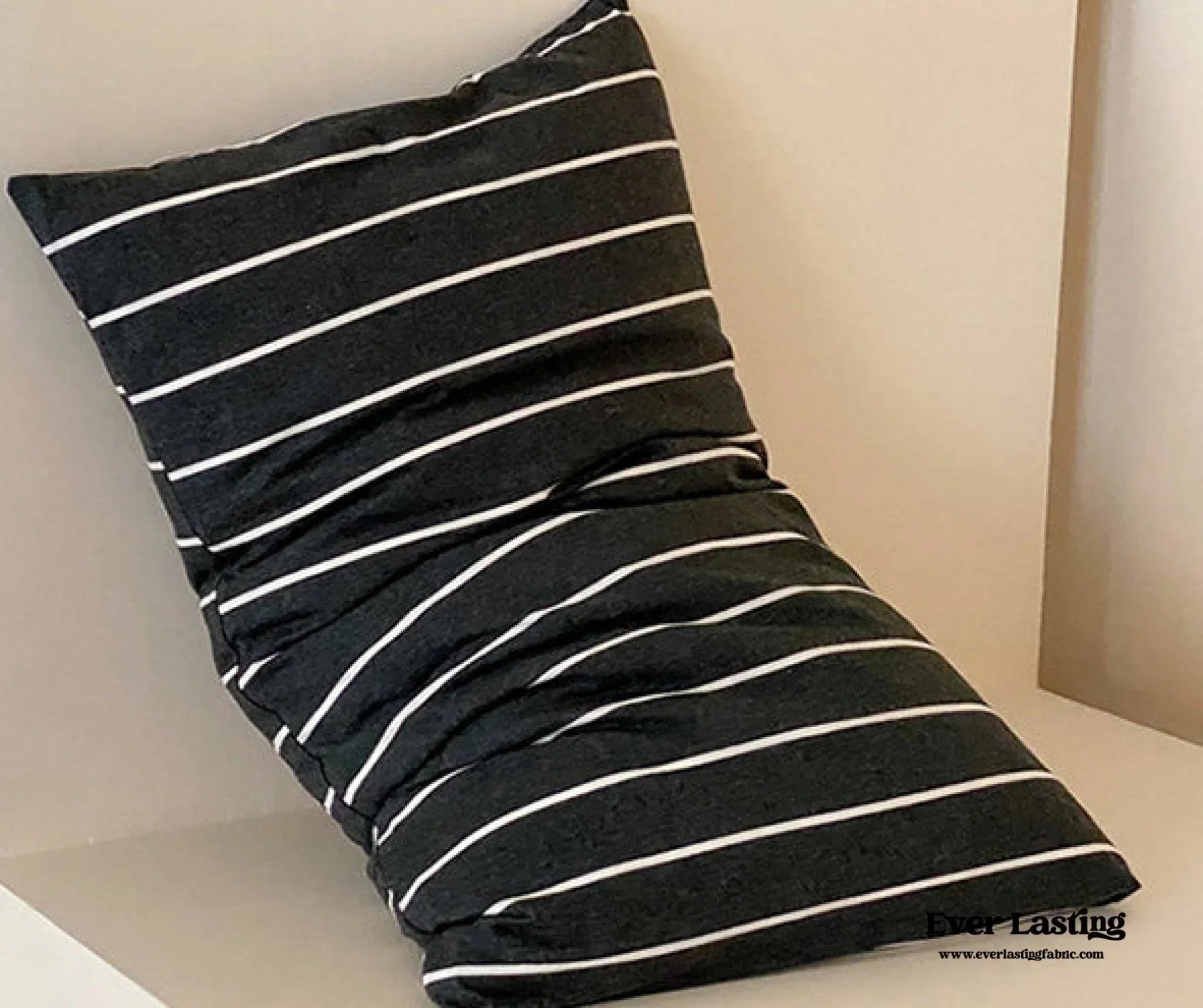 Jersey Knit Stripe Bedding Set / White Pink Ever Lasting