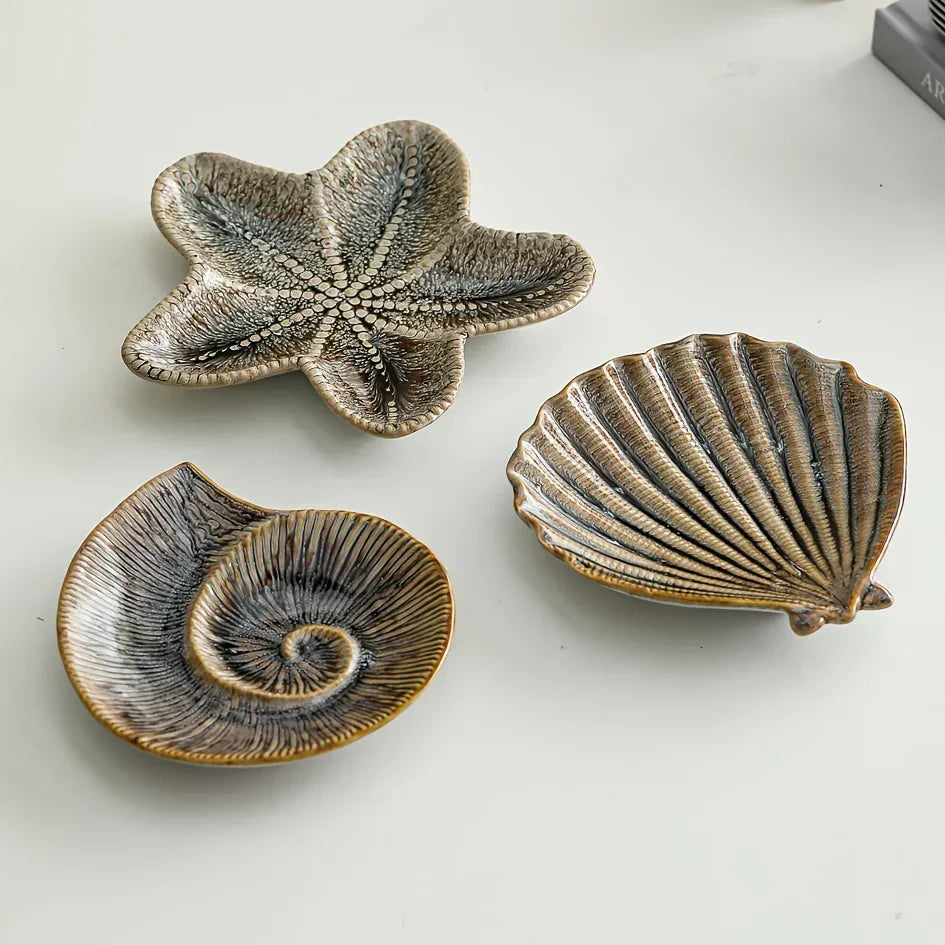 Jewelry Tray - Dual-Color Ceramic Starfish