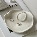 Jewelry Tray - Multifunctional Ceramic Black, front view - House Of Avana