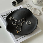 Jewelry Tray - Multifunctional Ceramic Black, close-up view - House Of Avana