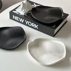 Jewelry Tray - Multifunctional Ceramic Black, back view - House Of Avana