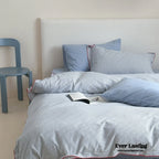 Joce Striped Bedding Set / Blue Ever Lasting