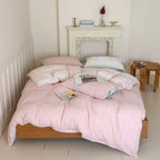 Josie Bow Tied Striped Bedding Set / Pink Ever Lasting