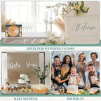 12 Sets Bridal Shower Baby Prizes Cheese Board Set Wood Round Mini Charcuterie Board with Knives And Forks Bulk Thank You Tags with Bridal Shower Gift Box for Guests Wedding Party Halloween Christmas House Of Avana