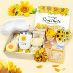 Ladies' Gift Basket, 13 Unique Birthday Gifts for Ladies, Best Friend Birthday And Christmas Gifts, Sunflower Bath Gift Basket Sends Sunshine Fuel Box for Sisterly Friendship - Light Up Her Day! House Of Avana