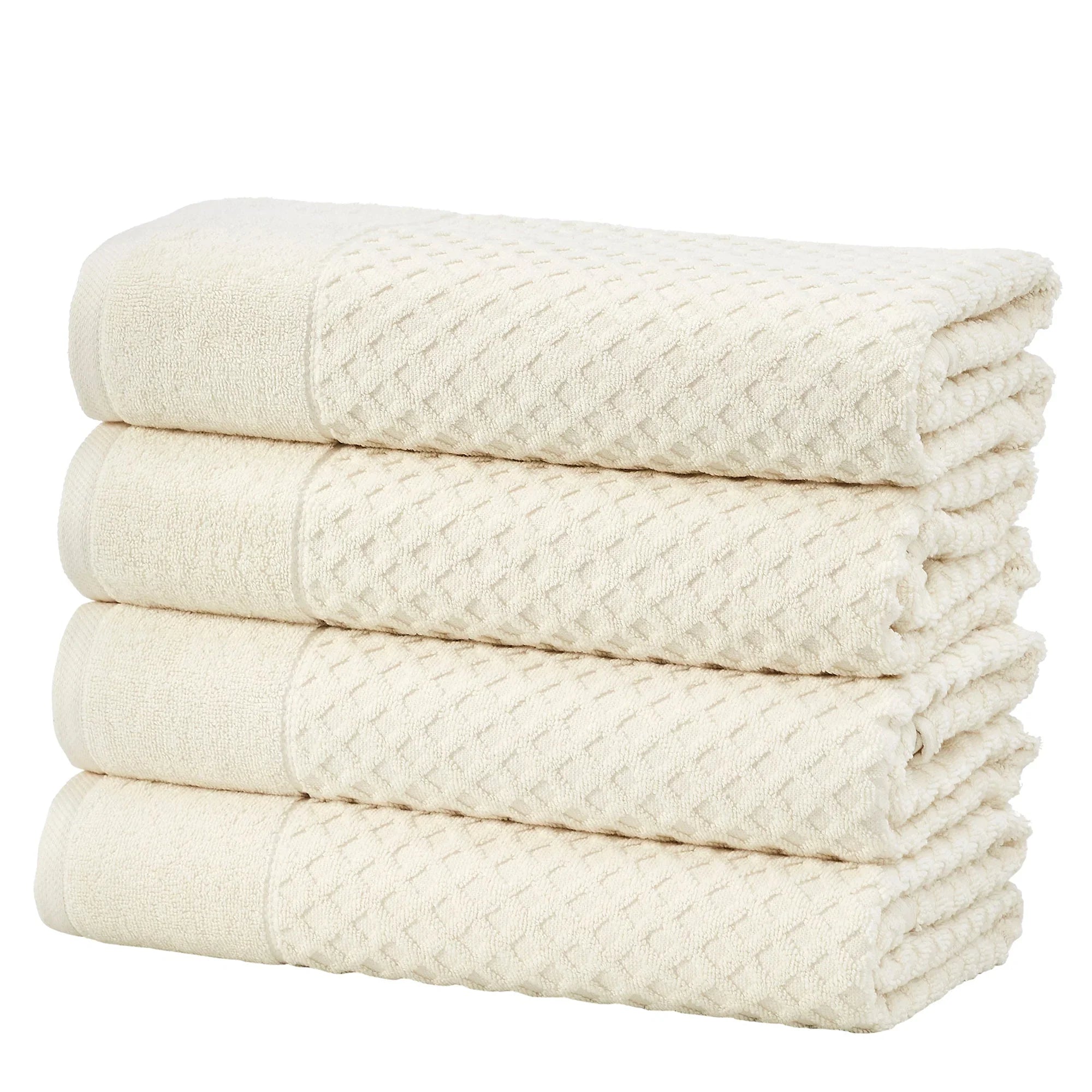 Cotton Diamond Waffle Weave Bath Towel Set - Grayson Collection