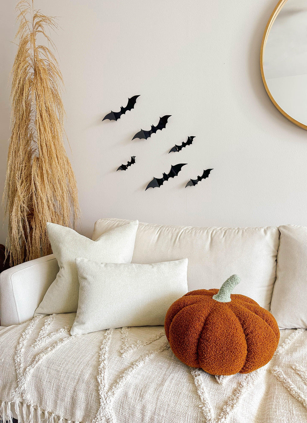 Jumbo Sherpa Orange Pumpkin Pillow Busa Designs