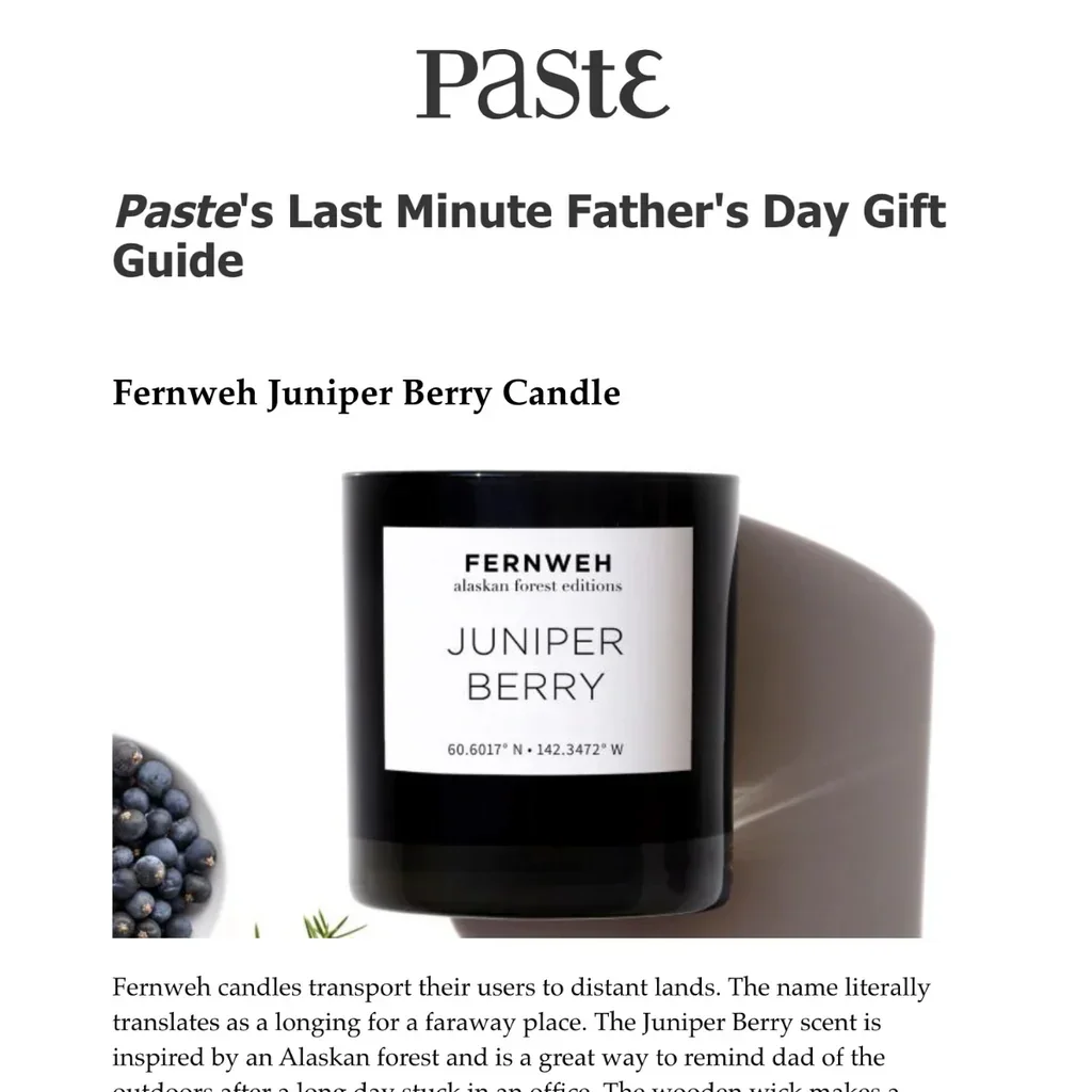 Juniper Berry Scented Soy Candle