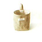 Natural beige jute cotton hanging bag, eco-friendly storage - House of Avana
