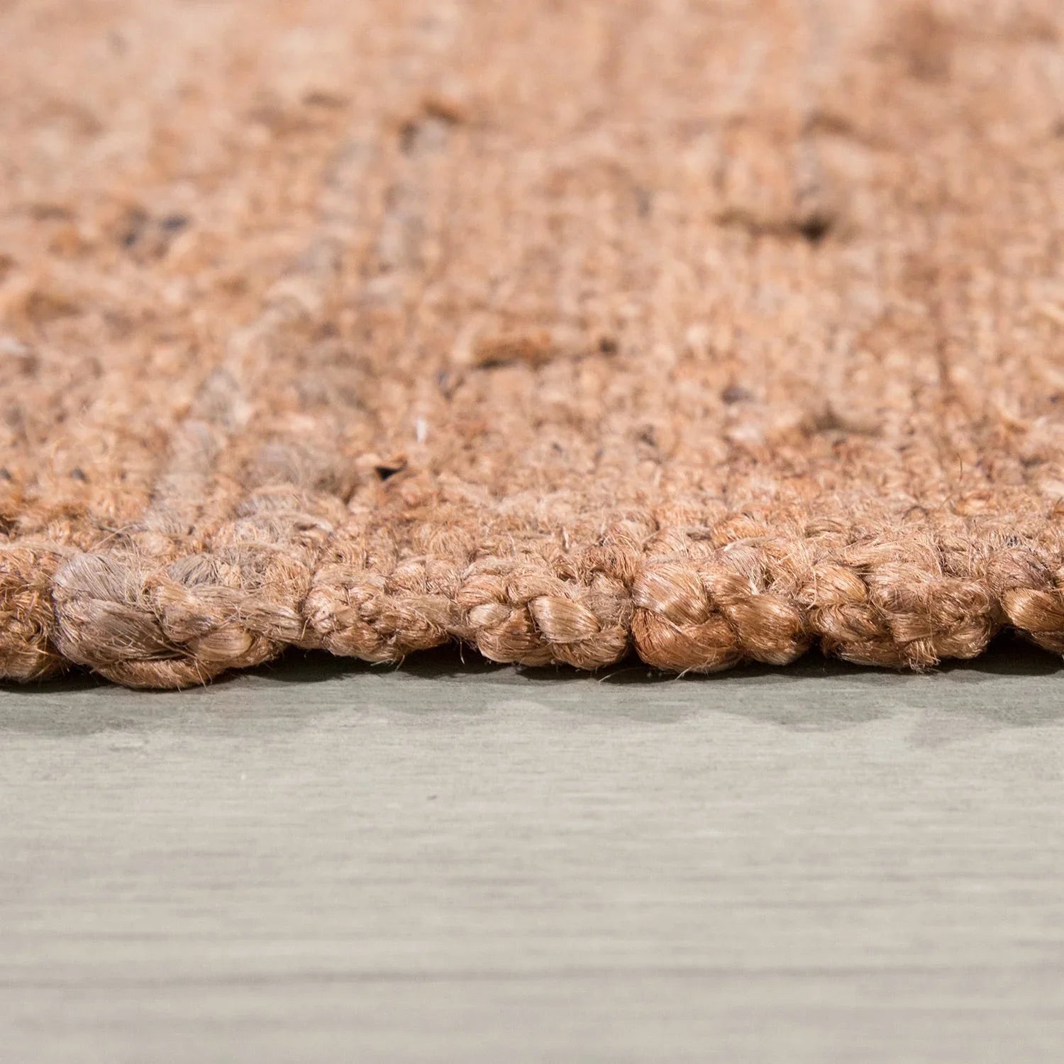 Jute Rug Kaia Hand-Woven with Natural Fibers in Nature Brown RugYourHome