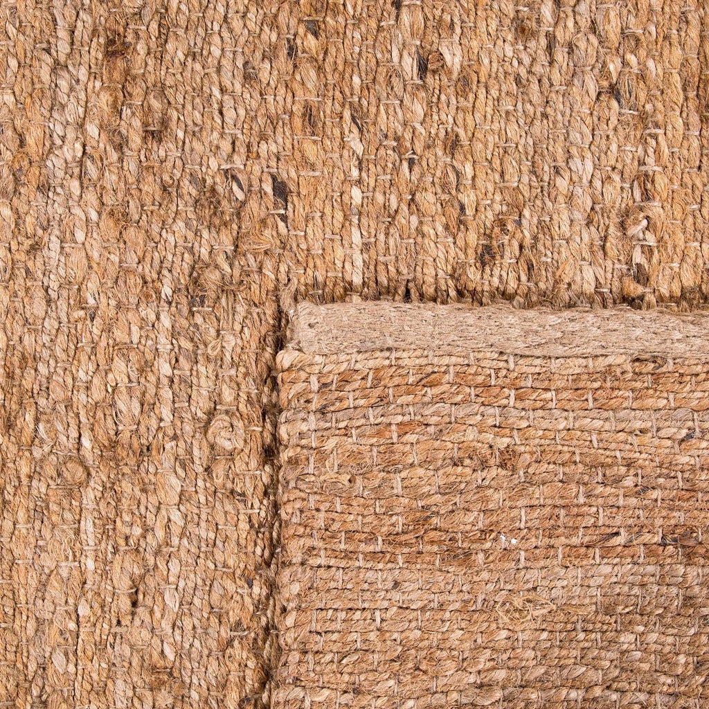 Jute Rug Kaia Hand-Woven with Natural Fibers in Nature Brown RugYourHome