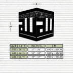 Kaaba Metal Wall Art - Kufi Allah Calligraphy Cube Design - KAF250 Peony Atelier