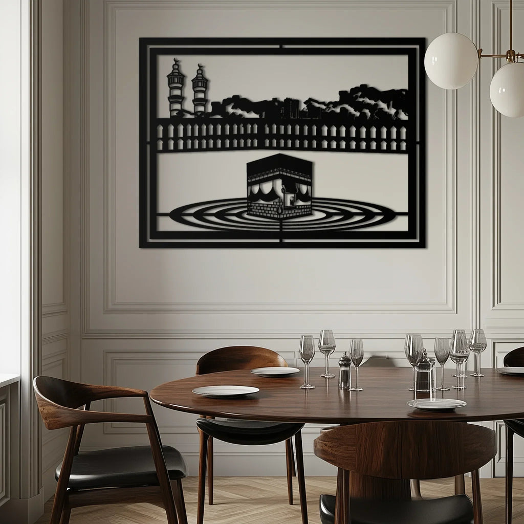 Kaaba Metal Wall Art - Sacred Islamic Wall Decor - KAF232 Peony Atelier
