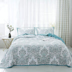 Kasentex 100% Cotton Summer Ultra Soft Floral Design 3 Piece Reversible Bedding Set, Room Decor, Graduation Gifts