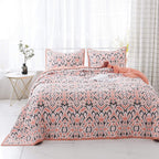 Kasentex 100% Cotton Summer Ultra Soft Floral Design 3 Piece Reversible Bedding Set, Room Decor, Graduation Gifts