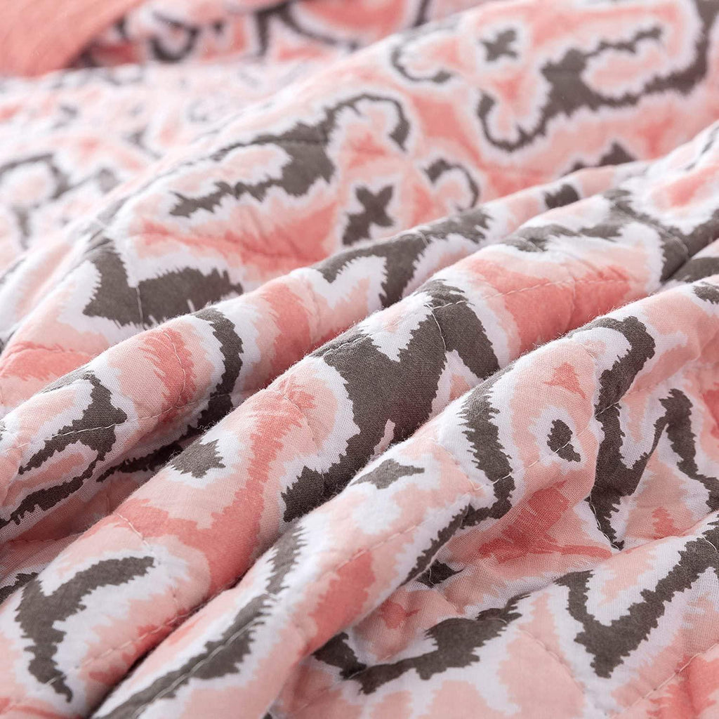 Kasentex 100% Cotton Summer Ultra Soft Floral Design 3 Piece Reversible Bedding Set, Room Decor, Graduation Gifts