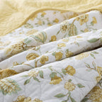 Kasentex 100% Cotton Summer Ultra Soft Floral Design 3 Piece Reversible Bedding Set, Room Decor, Graduation Gifts