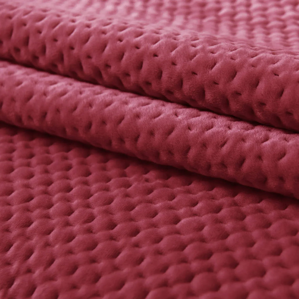 Kasentex All Season Cozy Velvet Quilt Set with Shams, Queen, King, Room Decor, Graduation Gifts