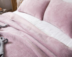 Kasentex All Season Cozy Velvet Quilt Set with Shams, Queen, King, Room Decor, Graduation Gifts