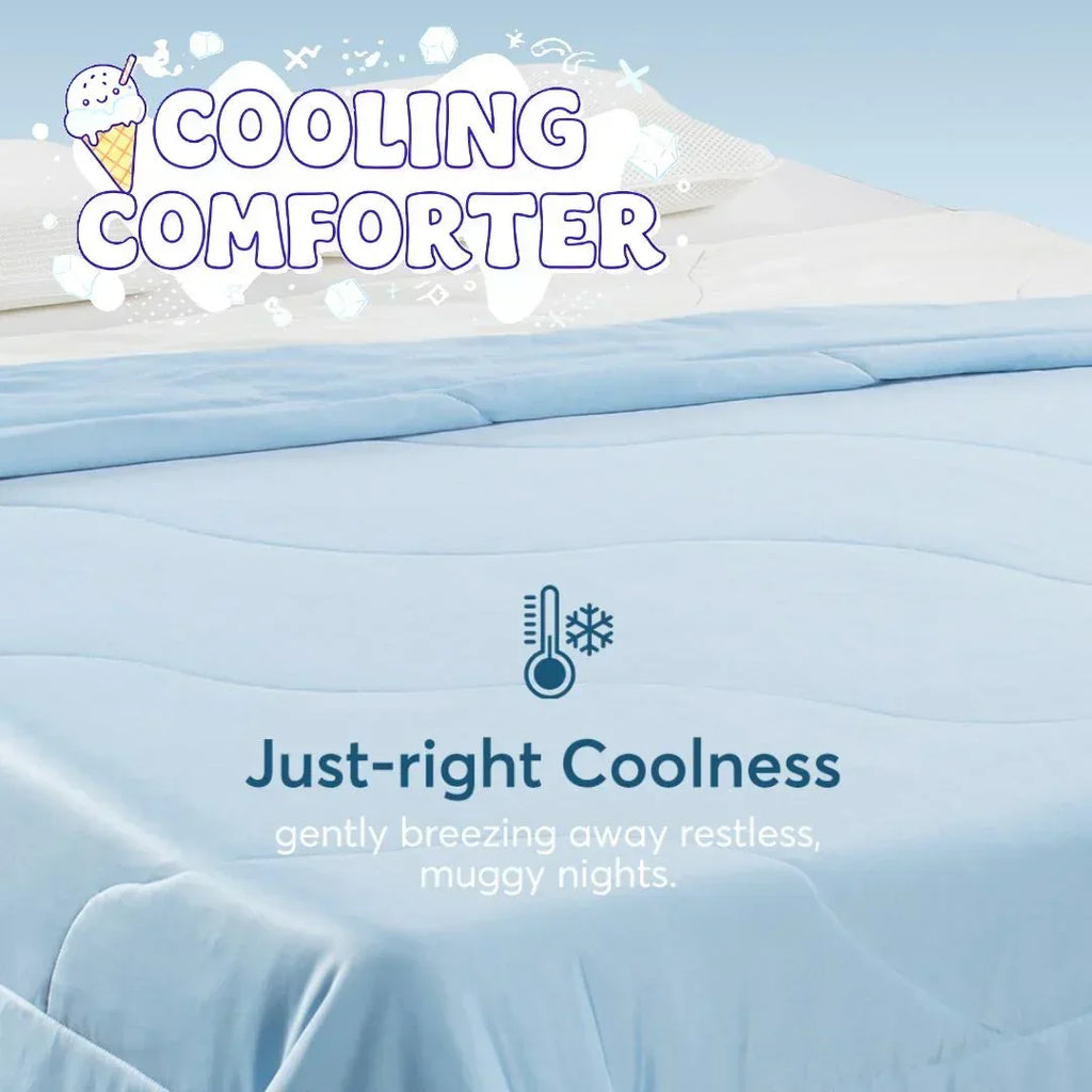 KASENTEX Cooling Blanket for Hot Sleepers - Ultra Soft Silky All Season Comforter, Hypoallergenic & Breathable Bedding - Ideal Gift