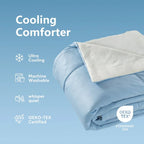 KASENTEX Cooling Blanket for Hot Sleepers - Ultra Soft Silky All Season Comforter, Hypoallergenic & Breathable Bedding - Ideal Gift