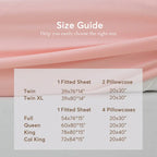 Kasentex Spring All Season Deep Pocket Fitted Sheet Set with Pillowcases, Room Decor, Graduation Gifts