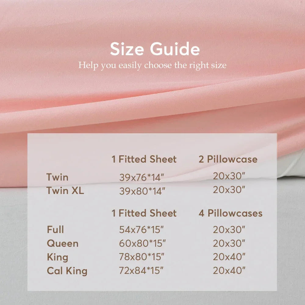 Kasentex Spring All Season Deep Pocket Fitted Sheet Set with Pillowcases, Room Decor, Graduation Gifts
