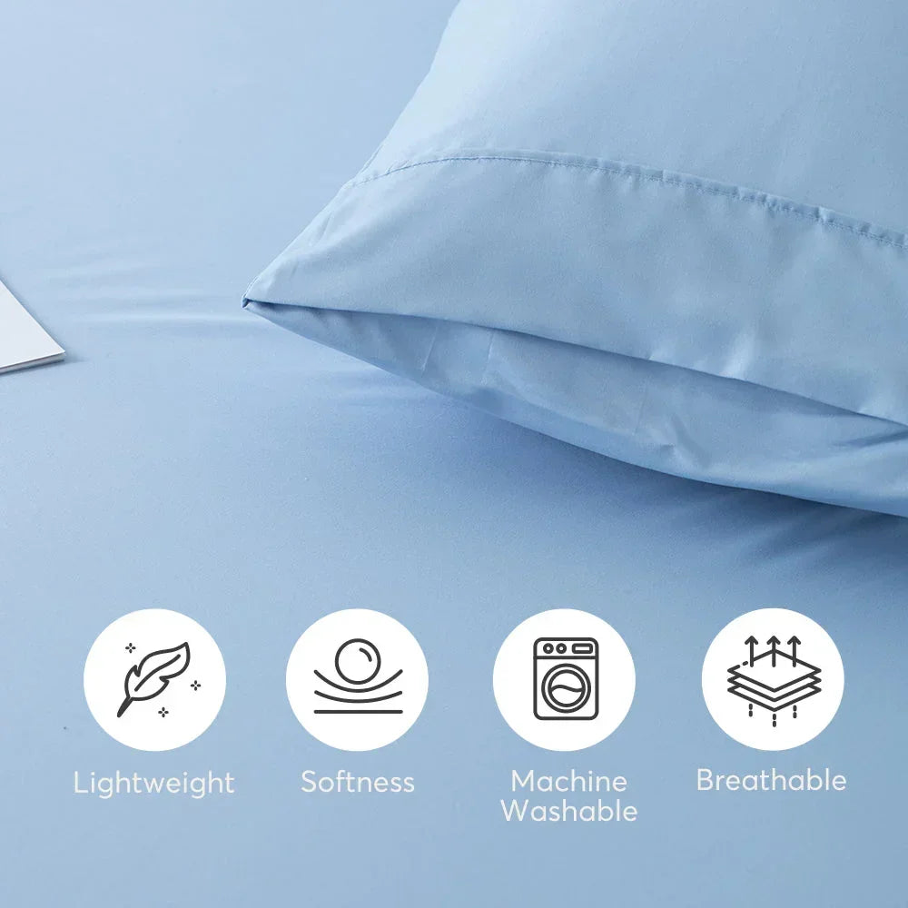 Kasentex Spring All Season Deep Pocket Fitted Sheet Set with Pillowcases, Room Decor, Graduation Gifts