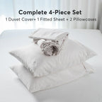 Kasentex Spring Duvet Cover Bedding Set with Duvet Cover, Pillowcase, Fitted Sheet, Hypoallergenic and Breathable, Room Decor, Graduation Gifts