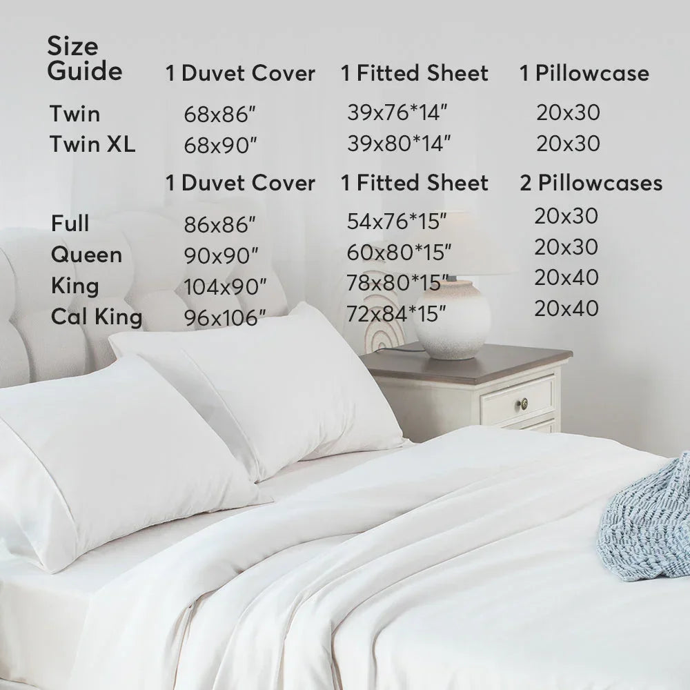 Kasentex Spring Duvet Cover Bedding Set with Duvet Cover, Pillowcase, Fitted Sheet, Hypoallergenic and Breathable, Room Decor, Graduation Gifts