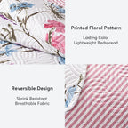Kasentex Spring Floral Quilt Set - Lightweight & Reversible - Cozy & Stylish Bedding - Machine Washable, Room Decor, Graduation Gifts