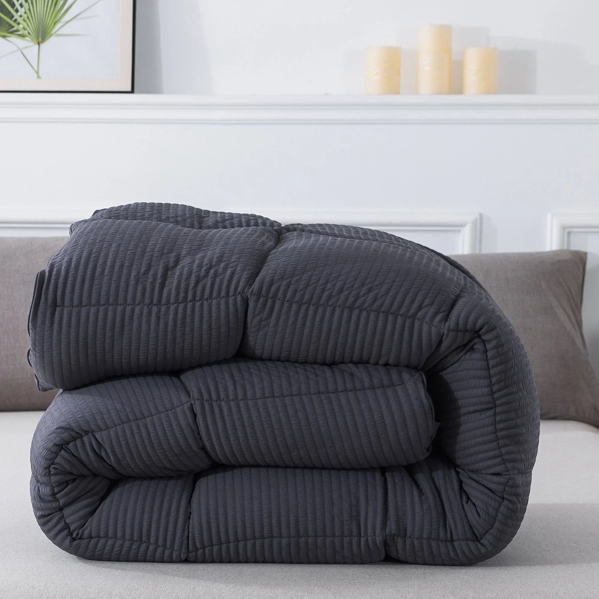 Kasentex Ultra Soft All Season Down Alternative Reversible Comforter, Twin, Queen, King, Room Decor, Graduation Gifts