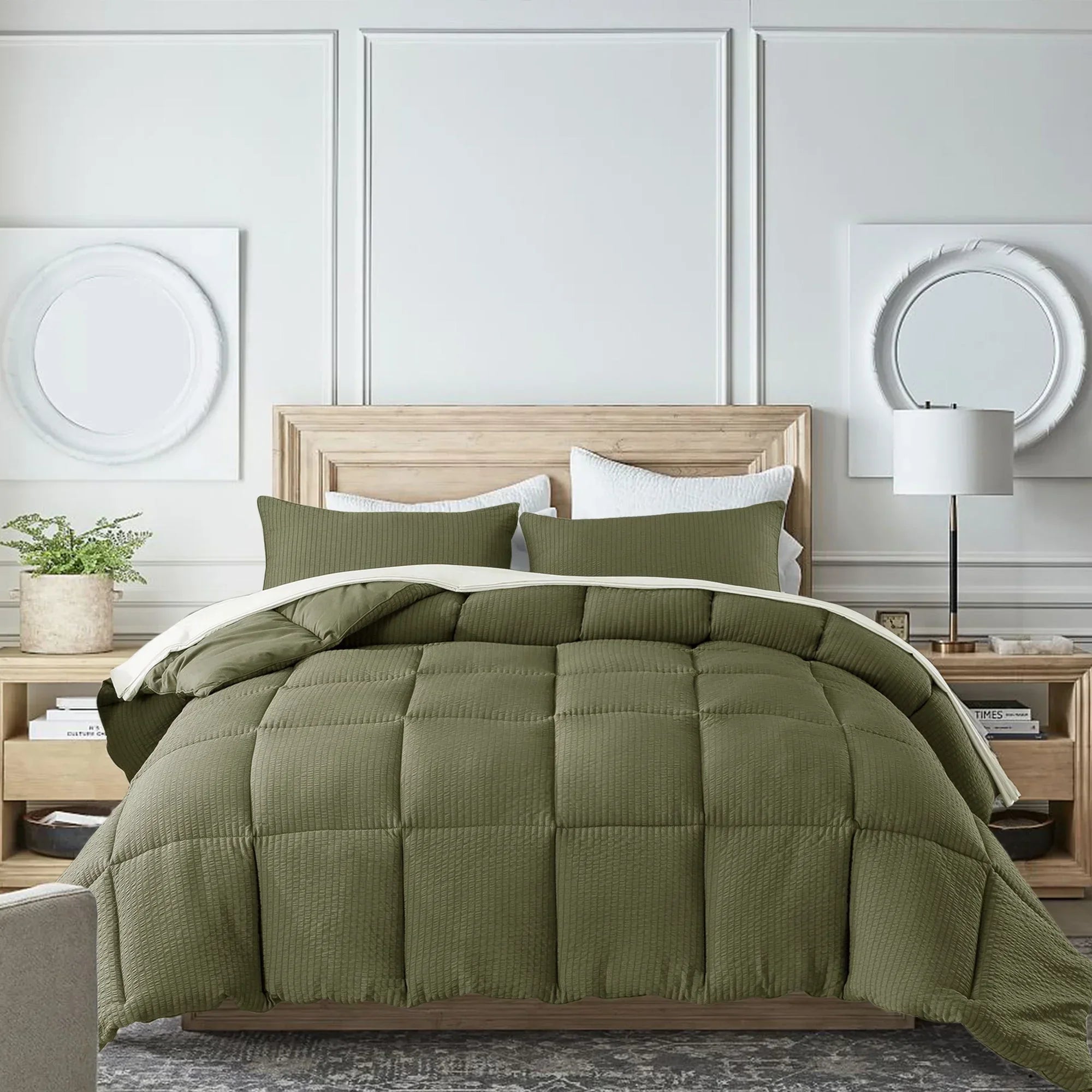 Kasentex Ultra Soft All Season Down Alternative Reversible Comforter, Twin, Queen, King, Room Decor, Graduation Gifts